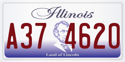IL license plate A374620