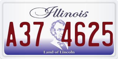 IL license plate A374625