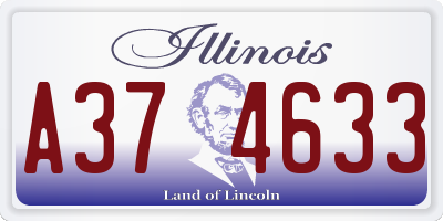IL license plate A374633