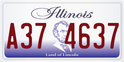 IL license plate A374637