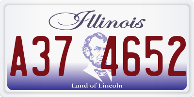 IL license plate A374652