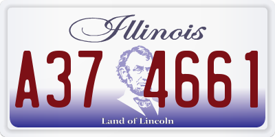 IL license plate A374661