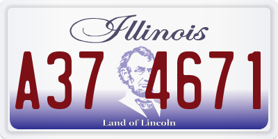 IL license plate A374671