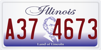 IL license plate A374673