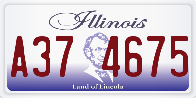 IL license plate A374675