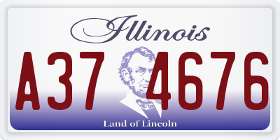 IL license plate A374676