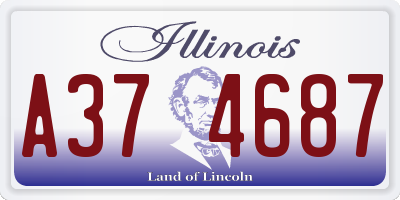 IL license plate A374687