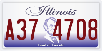 IL license plate A374708