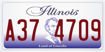IL license plate A374709