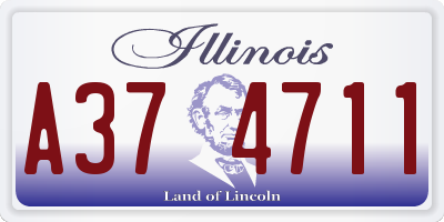 IL license plate A374711