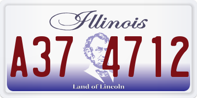 IL license plate A374712