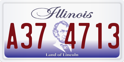 IL license plate A374713