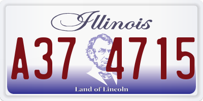 IL license plate A374715
