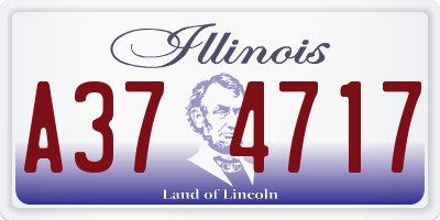 IL license plate A374717