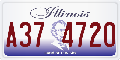 IL license plate A374720
