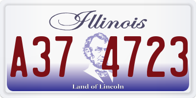 IL license plate A374723