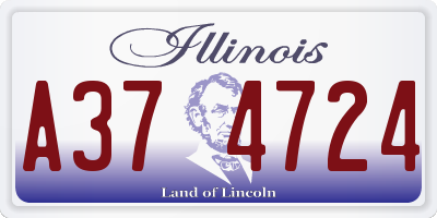 IL license plate A374724