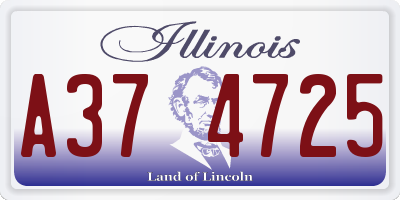 IL license plate A374725