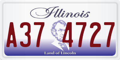 IL license plate A374727