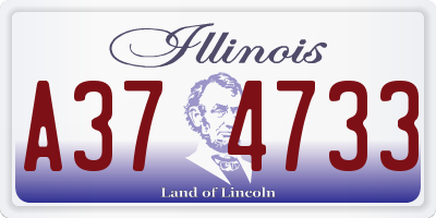 IL license plate A374733