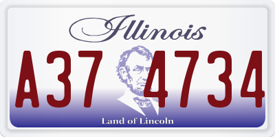 IL license plate A374734