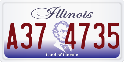 IL license plate A374735