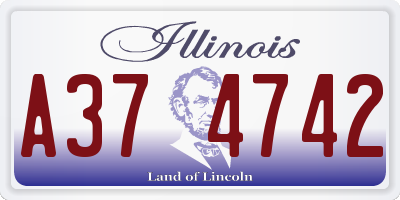 IL license plate A374742