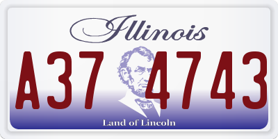 IL license plate A374743