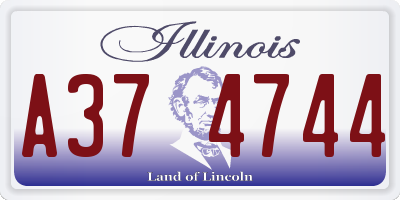 IL license plate A374744