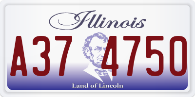IL license plate A374750