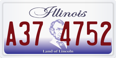 IL license plate A374752