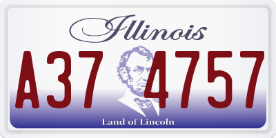 IL license plate A374757