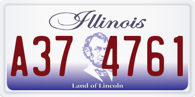 IL license plate A374761