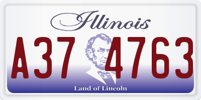 IL license plate A374763