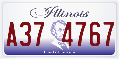 IL license plate A374767