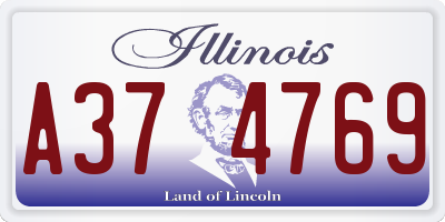 IL license plate A374769