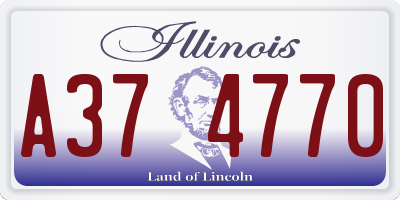 IL license plate A374770