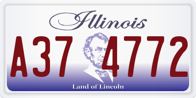 IL license plate A374772