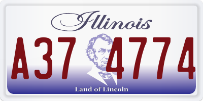 IL license plate A374774