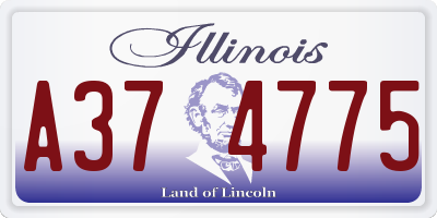 IL license plate A374775