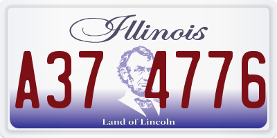 IL license plate A374776