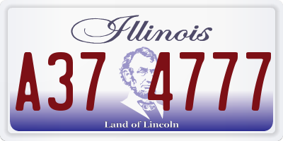 IL license plate A374777