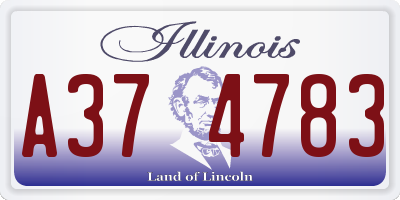 IL license plate A374783
