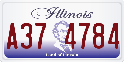 IL license plate A374784