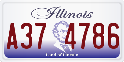 IL license plate A374786