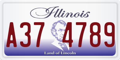 IL license plate A374789
