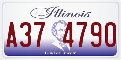IL license plate A374790