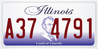 IL license plate A374791