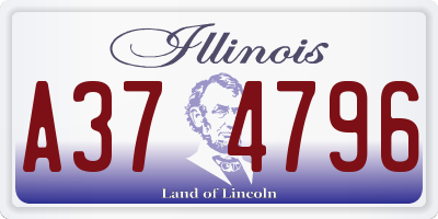 IL license plate A374796