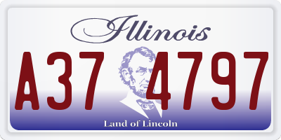 IL license plate A374797